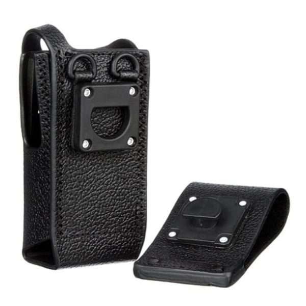 Motorola Hard Leather Swivel Radio Case Holster - Image 3